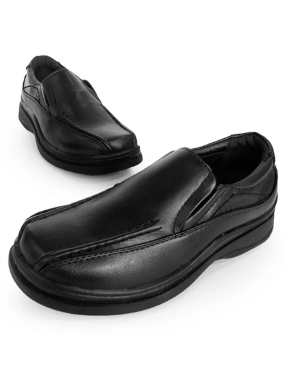 Back to School shoe JOSEPH ALLEN black slip on synthetic medium JA131 JUNIOR